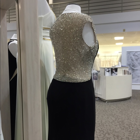 Black embellished beaded prom dress - Picture 6 of 7